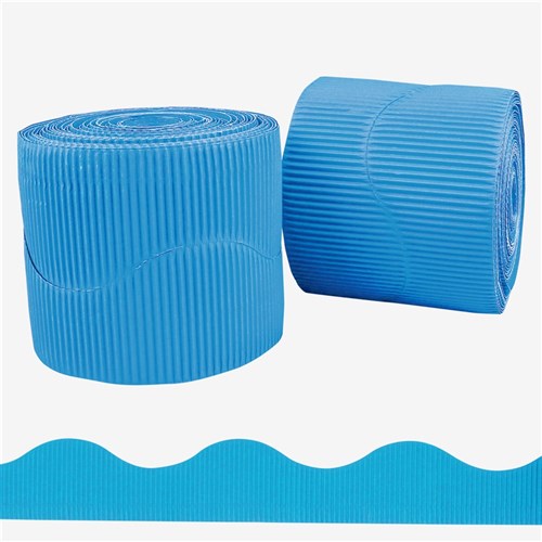 Corrugated Border Roll - Blue - 30 Metres