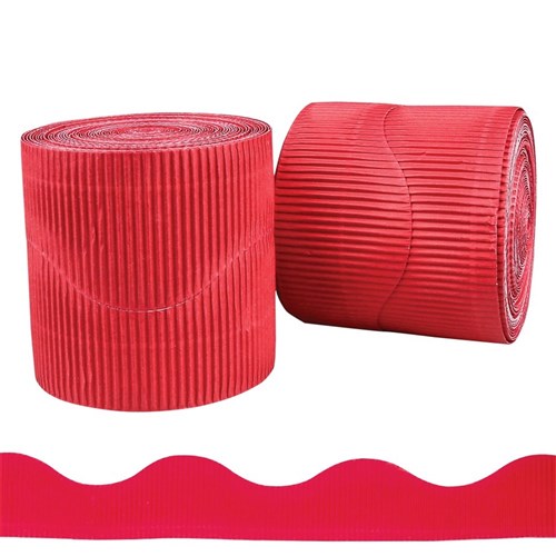 Corrugated Border Roll - Red - 30 Metres