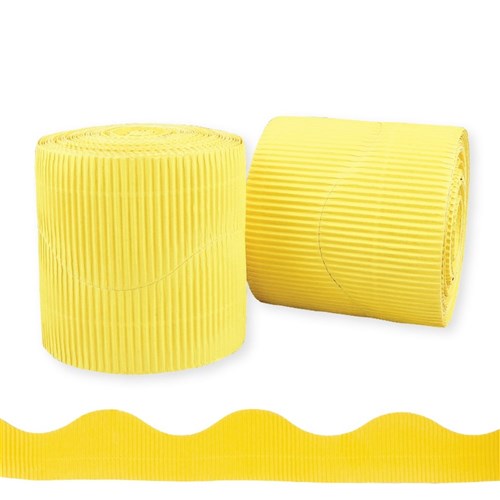Corrugated Border Roll - Yellow - 30 Metres