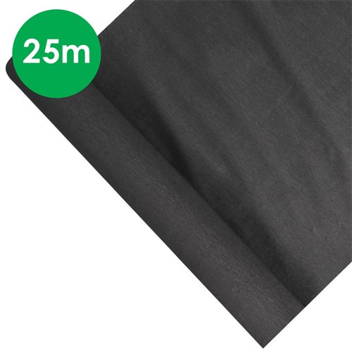 Crepe Paper Log - Black - 25 Metres