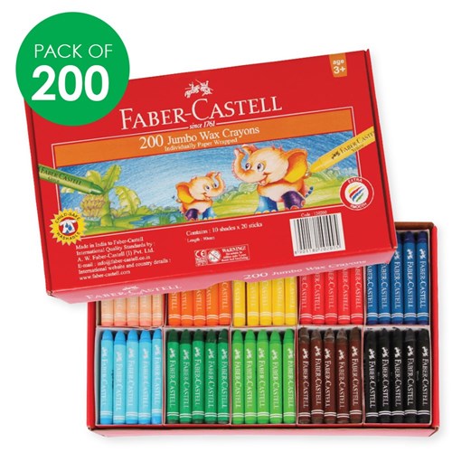 Faber-Castell Jumbo Crayons Classpack - Pack of 200