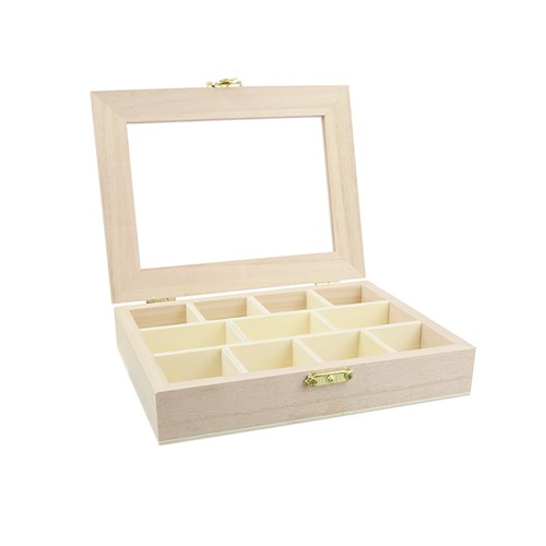 Wooden Multi Compartment Trinket Box - Each