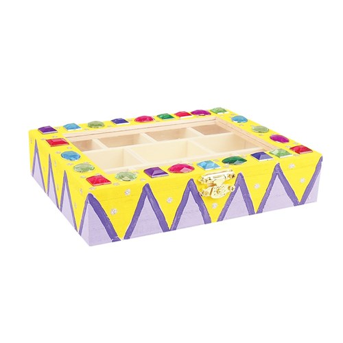 Wooden Multi Compartment Trinket Box - Each