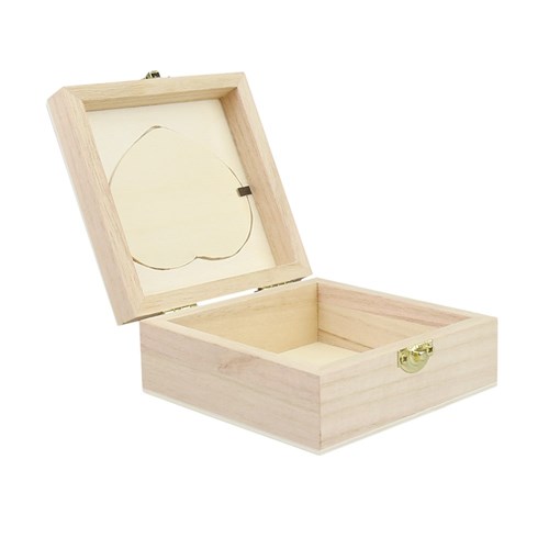 Wooden Heart Frame Trinket Box - Each
