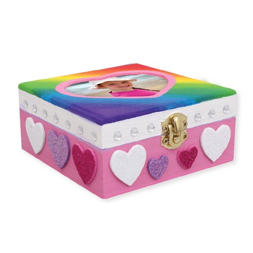 Wooden Heart Frame Trinket Box - Each