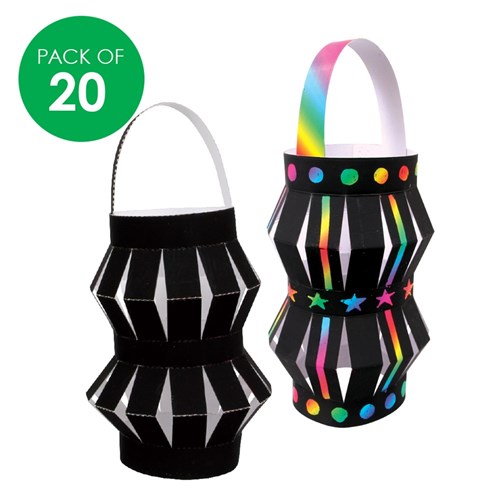 Scratch Board Chinese Lanterns  - Pack of 20