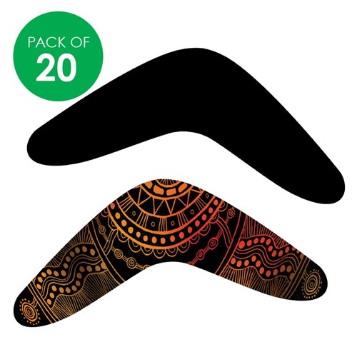 Scratch Board Boomerangs - Pack of 20