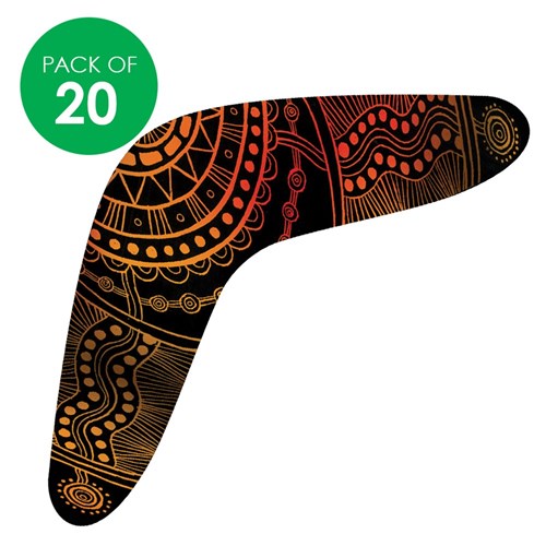 Scratch Board Boomerangs - Pack of 20