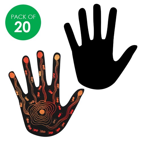 Scratch Board Hand Shapes - Pack of 20