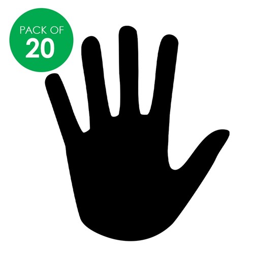 Scratch Board Hand Shape - Pack of 20, Scratch Board