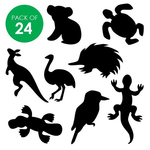 Scratch Board Australian Animal Shapes - Pack of 24