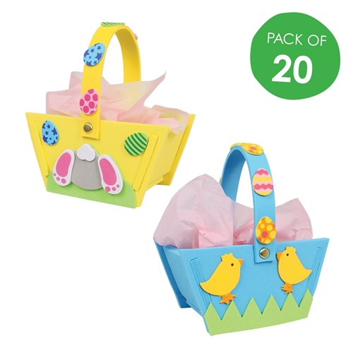 3D Foam Easter Baskets CleverKit Multi Pack - Pack of 20