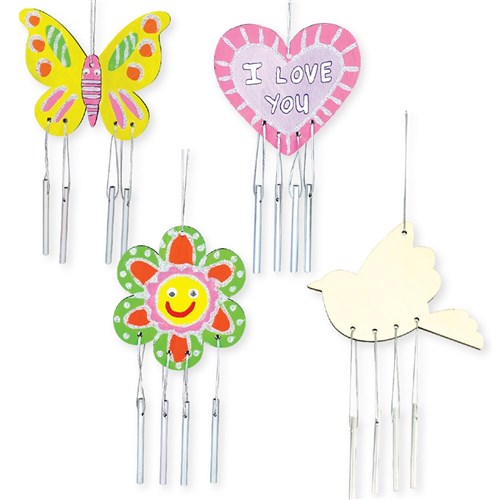 Wooden Wind Chimes - Spring - Pack of 4