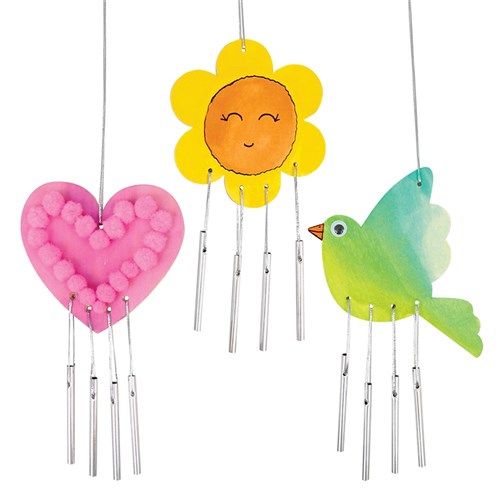 Wooden Wind Chimes - Spring - Pack of 4