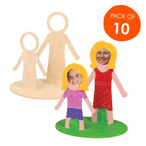 Wooden People Diorama Frames - Pack of 10