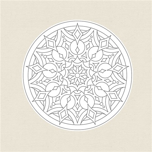 Rangoli Sand Art Sheets - Circle - Pack of 30