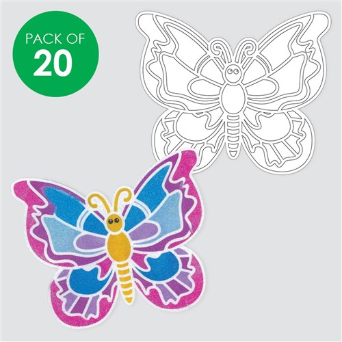 Giant Butterfly Sand Art Shapes - Pack of 20