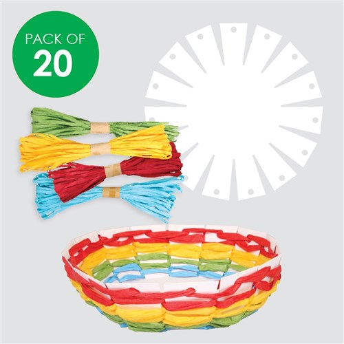 Cardboard Weaving Baskets Bumper Pack - Pack of 20