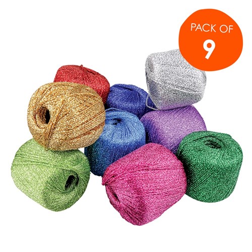 Metallic Yarn - 20g - Set of 9 Colours