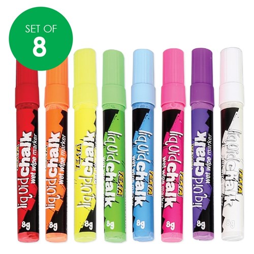 Texta Liquid Chalk Markers - Set of 8 Colours