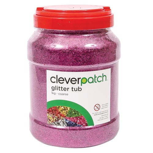 CleverPatch Coarse Glitter - Pink - 1kg Tub
