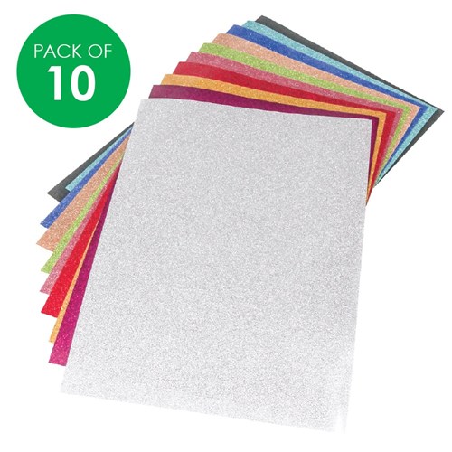 Glitter Iron-On Sheets - A4 - Pack of 10