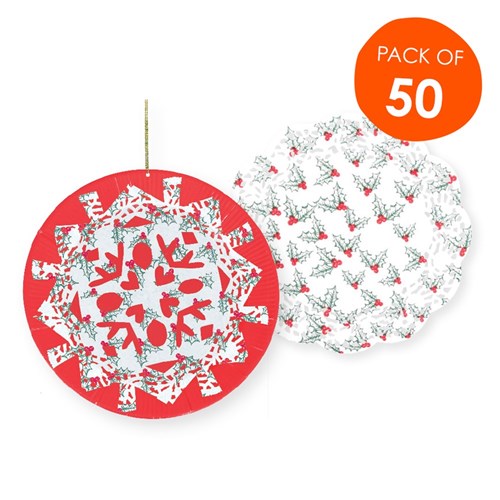 Christmas Doilies - Holly - Pack of 50