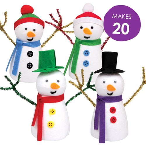 Decofoam Snowman CleverKit Multi Pack - Pack of 20