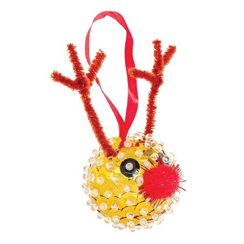 Reindeer Sequin Bauble CleverKit