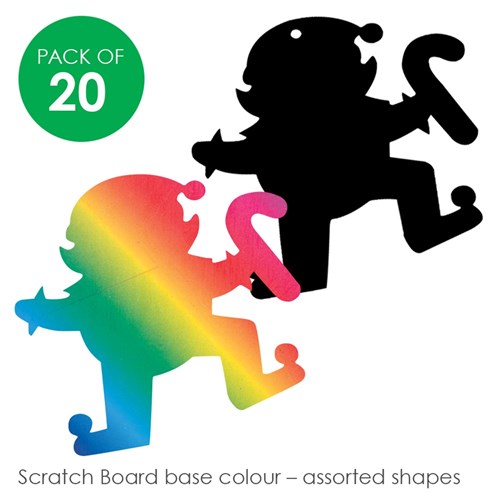 Scratch Board Elves - Pack of 20