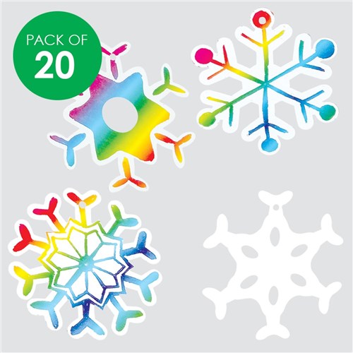 Scratch Board Snowflakes - Pack of 20
