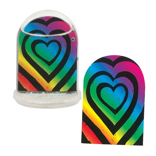 Scratch Board Snow Globe Insert - Pack of 20
