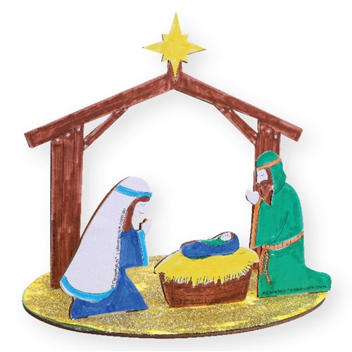 Wooden Nativity Dioramas  - Pack of 10