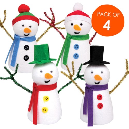 Decofoam Snowman CleverKit Multi Pack - Pack of 4