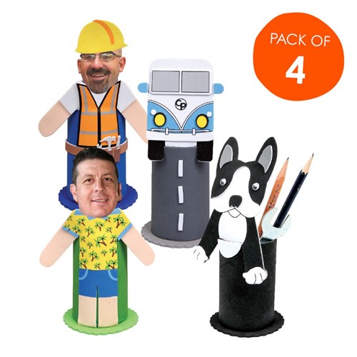 Foam Character Pencil Holders - Pack of 4