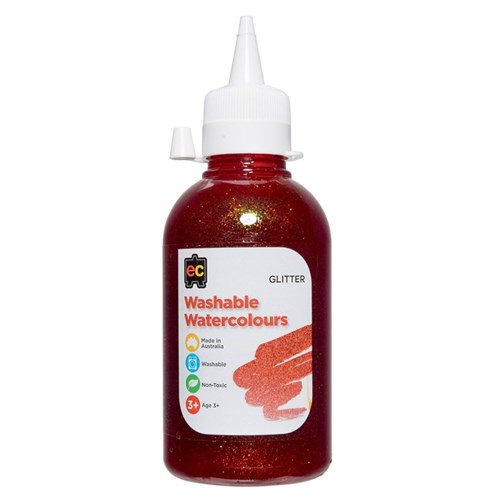 EC Glitter Liquid Watercolour - Orange - 250ml