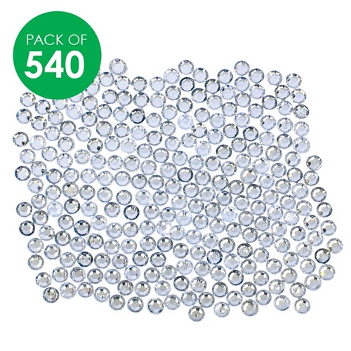 Self-Adhesive Rhinestones - Silver - Pack of 540