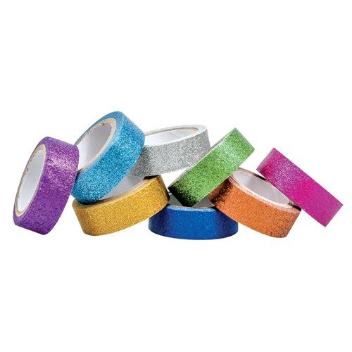 Washi Glitter Tape - Pack of 8