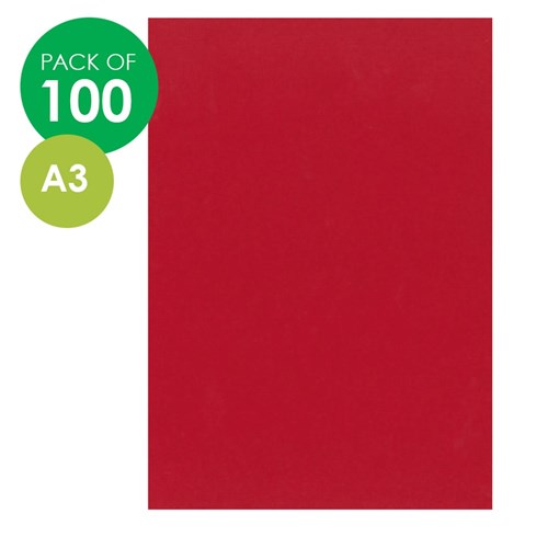 CleverPatch Cover Paper - A3 - Red - Pack of 100