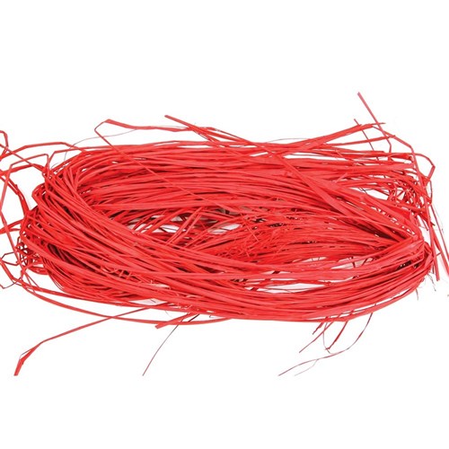 Natural Raffia - Red - 25g Pack