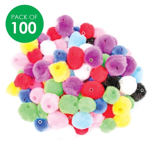 Pom Pom Beads - Pack of 100