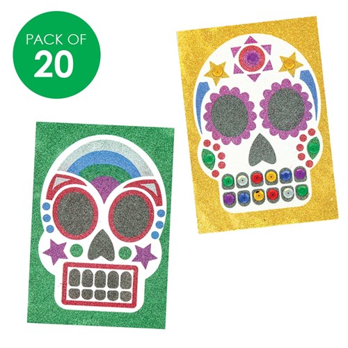 Candy Skull Sand Art Sheets - Pack of 20