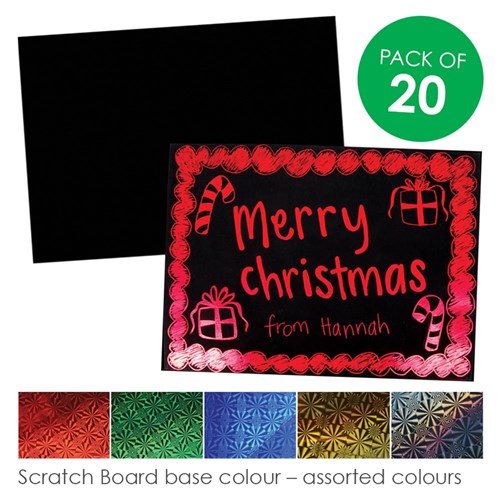 Scratch Board Sheets - Holographic - Pack of 20