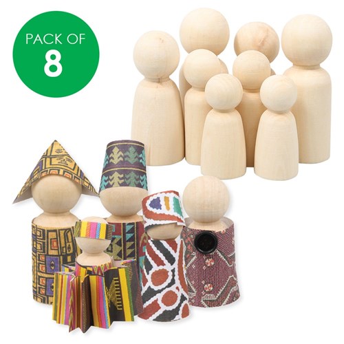 Wooden People - Pack of 8