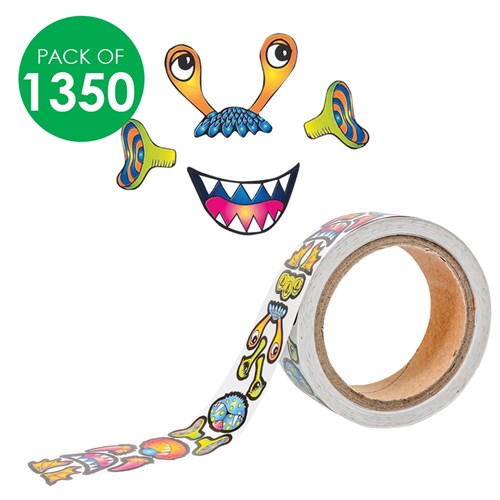 Monster Feature Stickers - Pack of 1,350