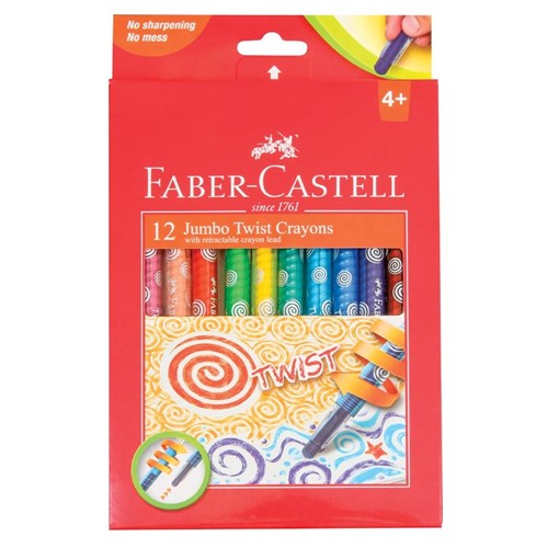 Faber-Castell Jumbo Twist Crayons - Pack of 12
