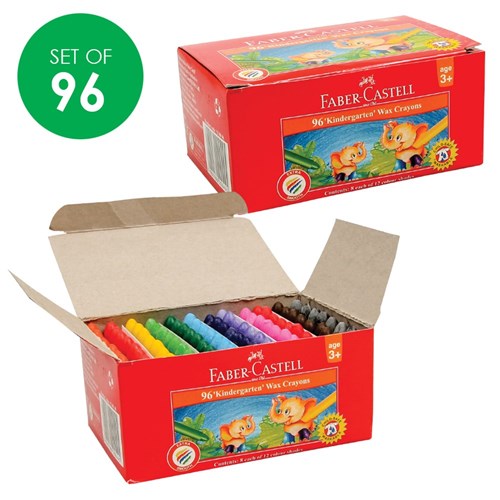 Faber-Castell Wax Crayons - Pack of 96