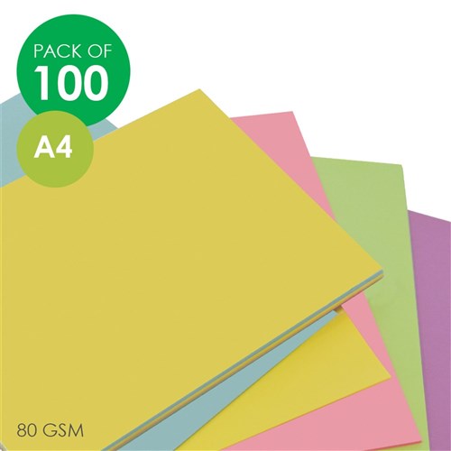Rainbow Copy Paper - A4 - Pastels - Pack of 100