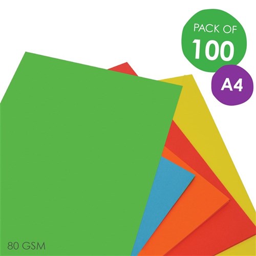Rainbow Copy Paper - A4 - Brights - Pack of 100