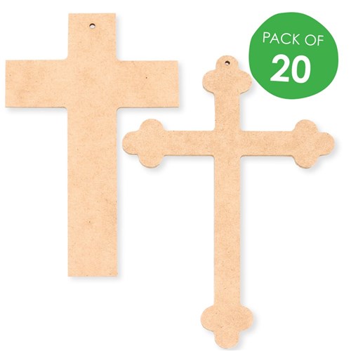 Wooden Crosses - Pack of 20